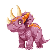 Styracosaurus Dinosaur Transparent Sticker